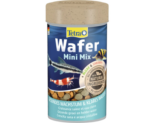 TETRA Wafer mini mix Visvoer wafers 100 ml Tetra Wafer Mini Mix voederdoos voor siervissen