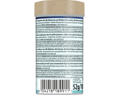 Tetra voer voor siervissen, kreeftachtigen en slakken