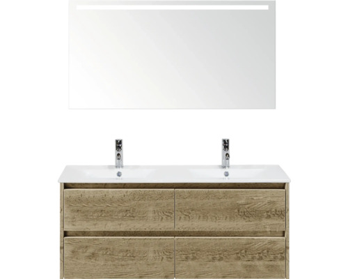 Badkamermeubelset met wastafelonderkast, wastafel en spiegel