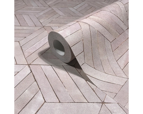 Rol behang met steenmotief