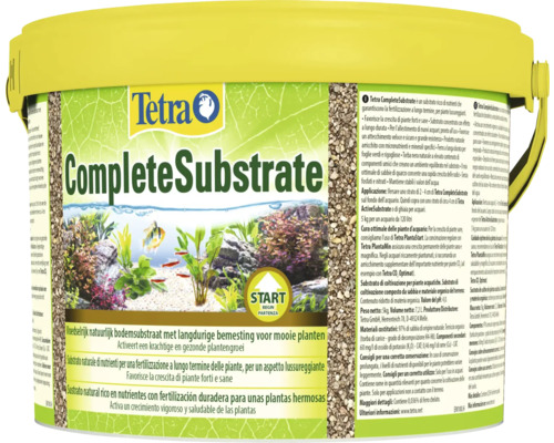 TETRA Aquarium voedingsbodem Compleet substraat 5 kg Tetra Complete Substrate voor aquariumplanten in gele emmer