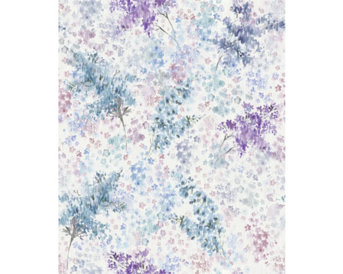 MARBURG Vliesbehang 47450 Flora bloemen blauw/paars/wit Behang met bloemmotief