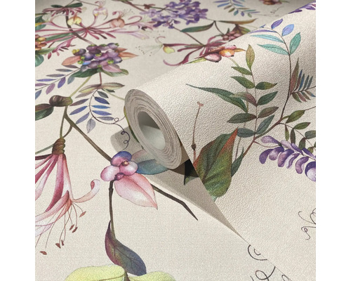 Behangrol met bloemmotief