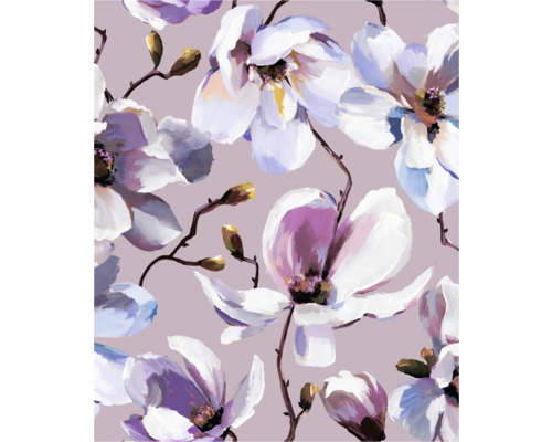 MARBURG Vliesbehang 47463 Flora bloemen paars Illustratie met magnolia bloemen