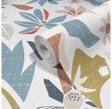 Rol behang met abstract bloemmotief