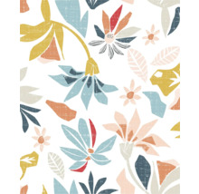 Bloemenpatroon met diverse bloemen en bladeren