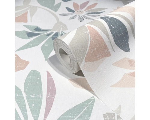 Behangrol met bloemmotief