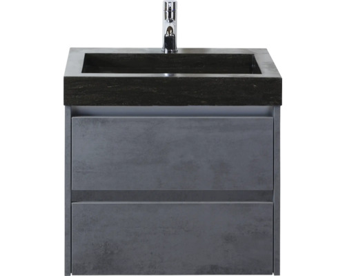 Wastafelmeubel met twee laden en kraan