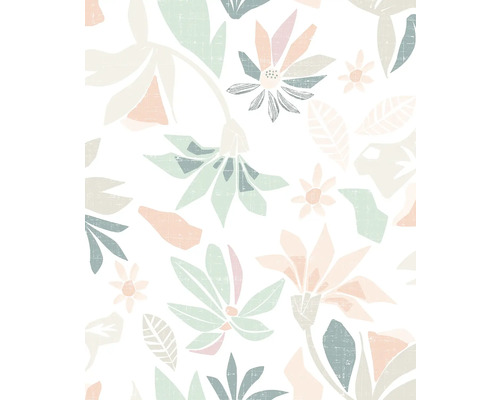 MARBURG Vliesbehang 47469 Flora bloemen wit Behang met abstract bloemmotief