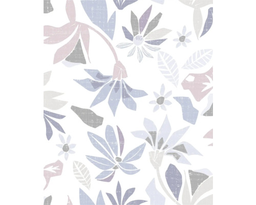 MARBURG Vliesbehang 47470 Flora bloemen paars/wit Bloemenbehang met abstract design