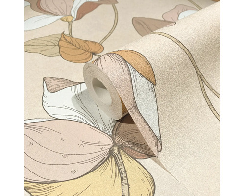 Rol behang met bloemenpatroon