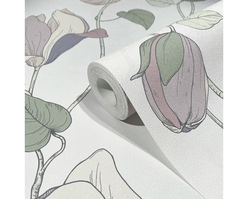 Rol behang met bloemmotief