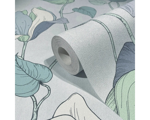 Rol behang met bloemmotief