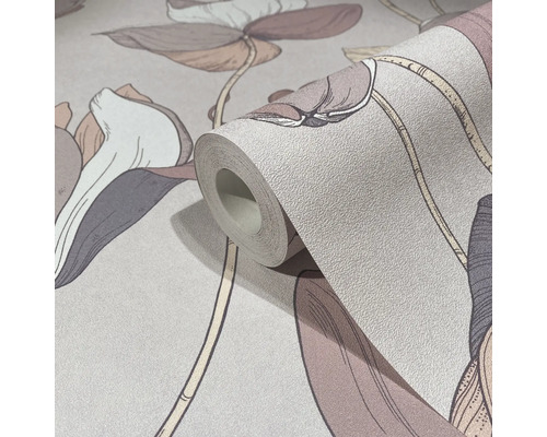 Behangrol met bloemmotief