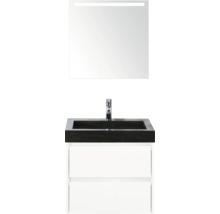 Wastafelmeubel met spiegel en verlichting voor de badkamer