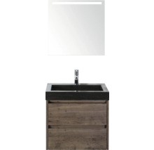 Wastafelonderkast met spiegel en verlichting voor de badkamer