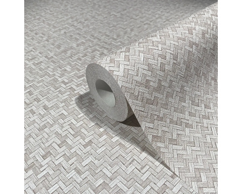 Rol behang met visgraatmotief