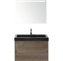 Wastafel met spiegel en onderkast voor de badkamer