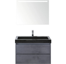 Wastafelcombinatie met spiegel en twee laden