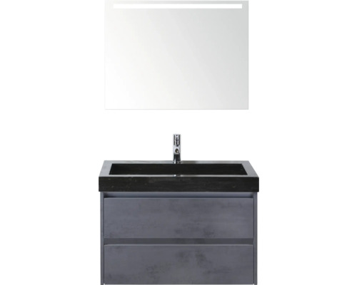 Wastafelcombinatie met spiegel en twee laden