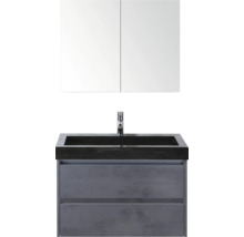 Wastafel met onderkast en spiegelkast voor de badkamer