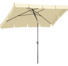 Vierkante parasol met metalen frame en stoffen bekleding