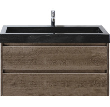 Wastafelonderkast met twee laden en wastafel