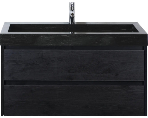 Wastafelonderkast met twee laden en kraan