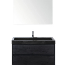 Wastafelcombinatie met spiegel en twee lades