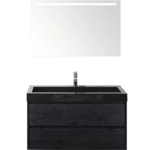 Wastafelcombinatie met spiegel en twee lades