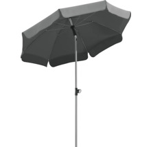 Grijze parasol met stalen frame