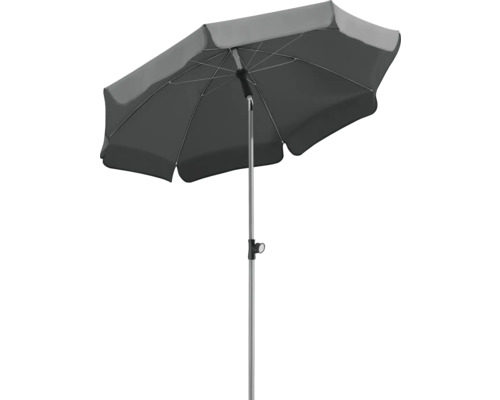Grijze parasol met stalen frame