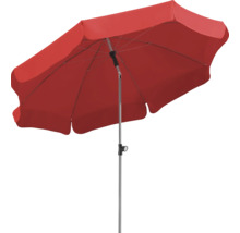 Rode parasol met stalen standaard voor buiten