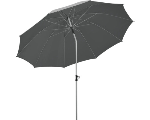 Grijze parasol met metalen frame