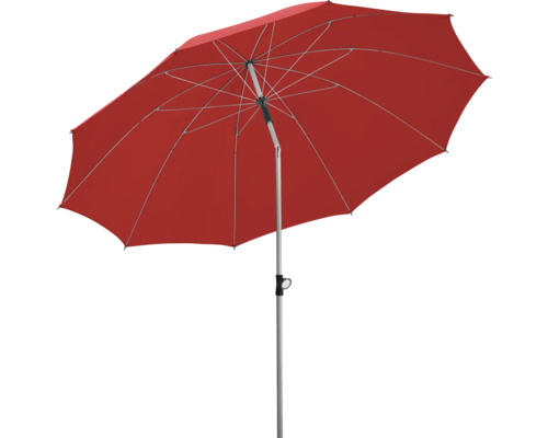 Geopende parasol met standaard