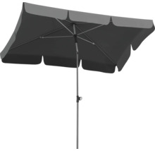 Rechthoekige parasol met metalen standaard voor buiten