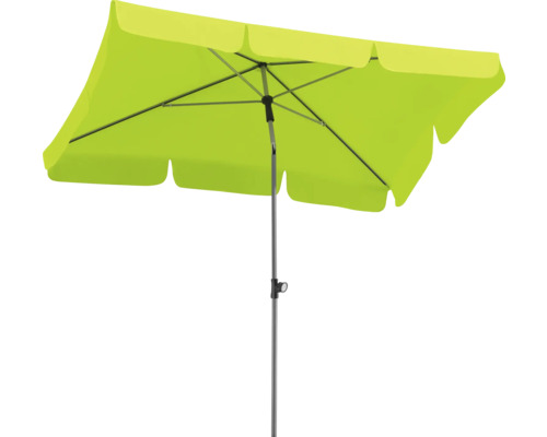 Rechthoekige parasol met metalen standaard