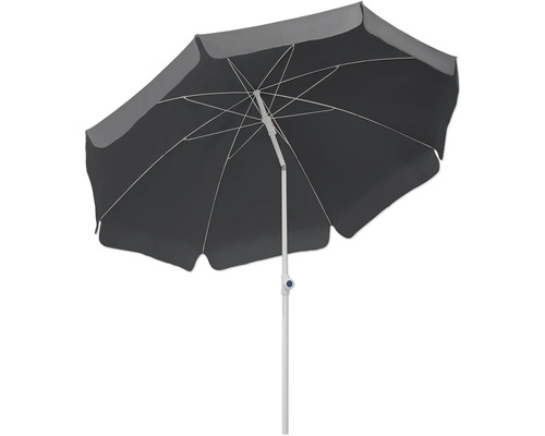 Grijze parasol met wit frame