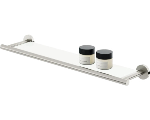 Metalen badkamerplank met twee cosmetische houders