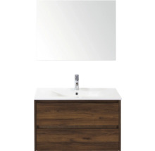 Wastafelcombinatie met spiegel, wastafel en onderkast met lades