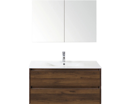 Wastafelonderkast met spiegel