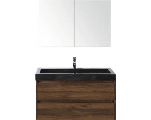 Wastafelcombinatie met wastafel, onderkast en spiegelkast