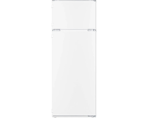 Witte koelkast met vriesvak bovenaan