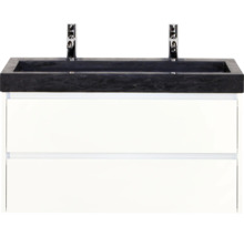 Wastafelmeubel met twee laden en opzetwastafel