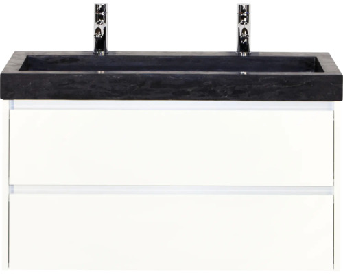 Wastafelmeubel met twee laden en opzetwastafel