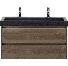 Wastafelonderkast met twee lades en opzetwastafel