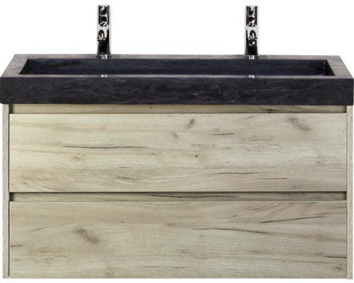 Wastafelonderkast met twee laden en wastafel