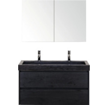 Wastafelcombinatie met twee laden, wastafel en spiegelkast