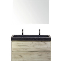 Wastafelcombinatie met wastafel, onderkast en spiegelkast