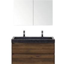 Badkamermeubelset met wastafelonderkast, wastafel en spiegelkast